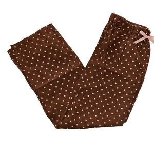 Small Shop Boutique Brown & Pink Polkadot Pj
Pants Sz 12/14